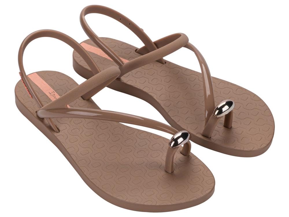 IPANEMA - Chanclas de piscina o diario,de dedo,sandalias 100% Goma,playeras antideslizantes, adorno dorado para: Mujer