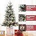 3 Ft Christmas Tree with 78 Led Lights, Pre-Lit Artificial Christmas Trees with Potted Base, Snow Flocked, 8 Lighting Modes, Xmas Tree for Home&Office Decor, Easy Installation(2PCS)