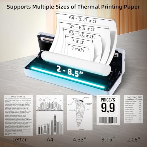 LFPERT P83 Wireless A4 Thermal Portable Printer for iOS & Android - Image 3