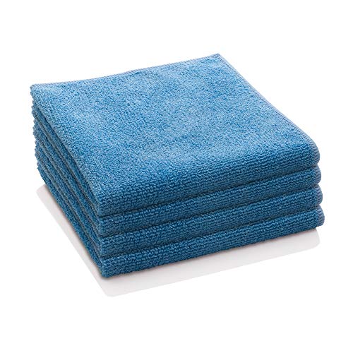 E-Cloth General Purpose Cleaning Cloth, Premium Microfiber Cleaning Cloth, Ideal for Kitchen, Countertops, Sinks, and Bathrooms 100 Wash Guarantee, Alaskan Blue, 4 Pack