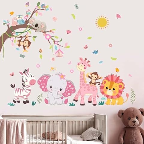 Amimagen Pink Forest Wall Decals Cover