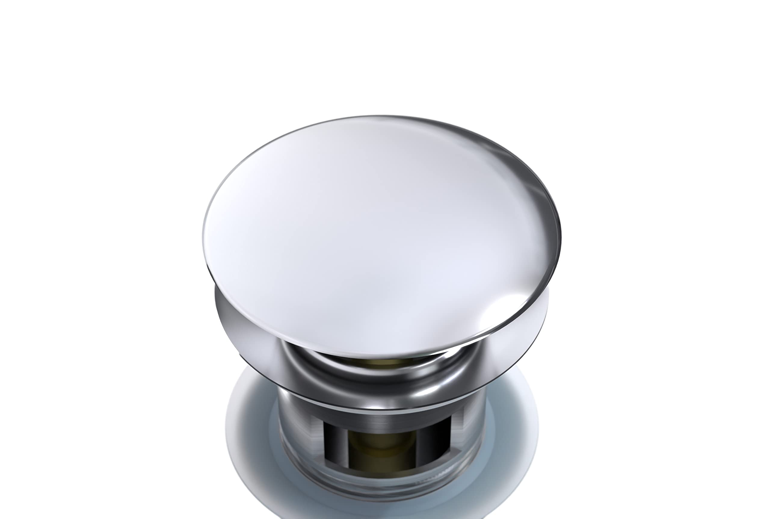 BERNSTEIN - Bonde Lavabo Pop-Up + trop-plein, Valve Clic-Clac Chrome, Système vidage Vasque Bouchon Chrome Ø64mm