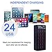 24-Port 100 watt (20 A) USB Charging Station, Home Desktop Fast Charger, Multiple Chargers, Suitable for Hotels, Shops, Schools, Shopping malls and Travel