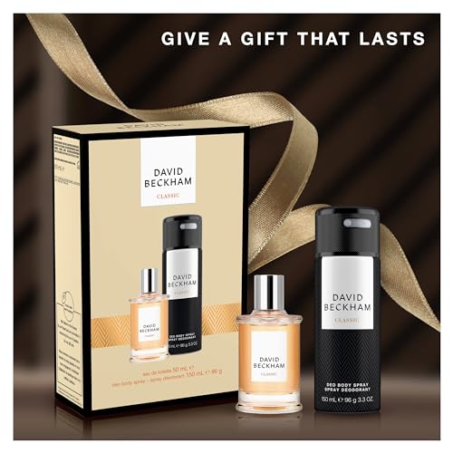 David Beckham Classic Giftset inclusing an Eau de Toilette 50ml and Deodorant Body Spray 150ml, Captivating Fresh-Ambery-Woody Aftershave - Image 5