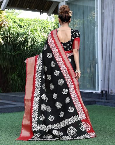 Image of Yashika Women's Dola jacquard Saree| Lightweight Digital Graphic Printed Saree for Women with Unstitched Blouse Piece