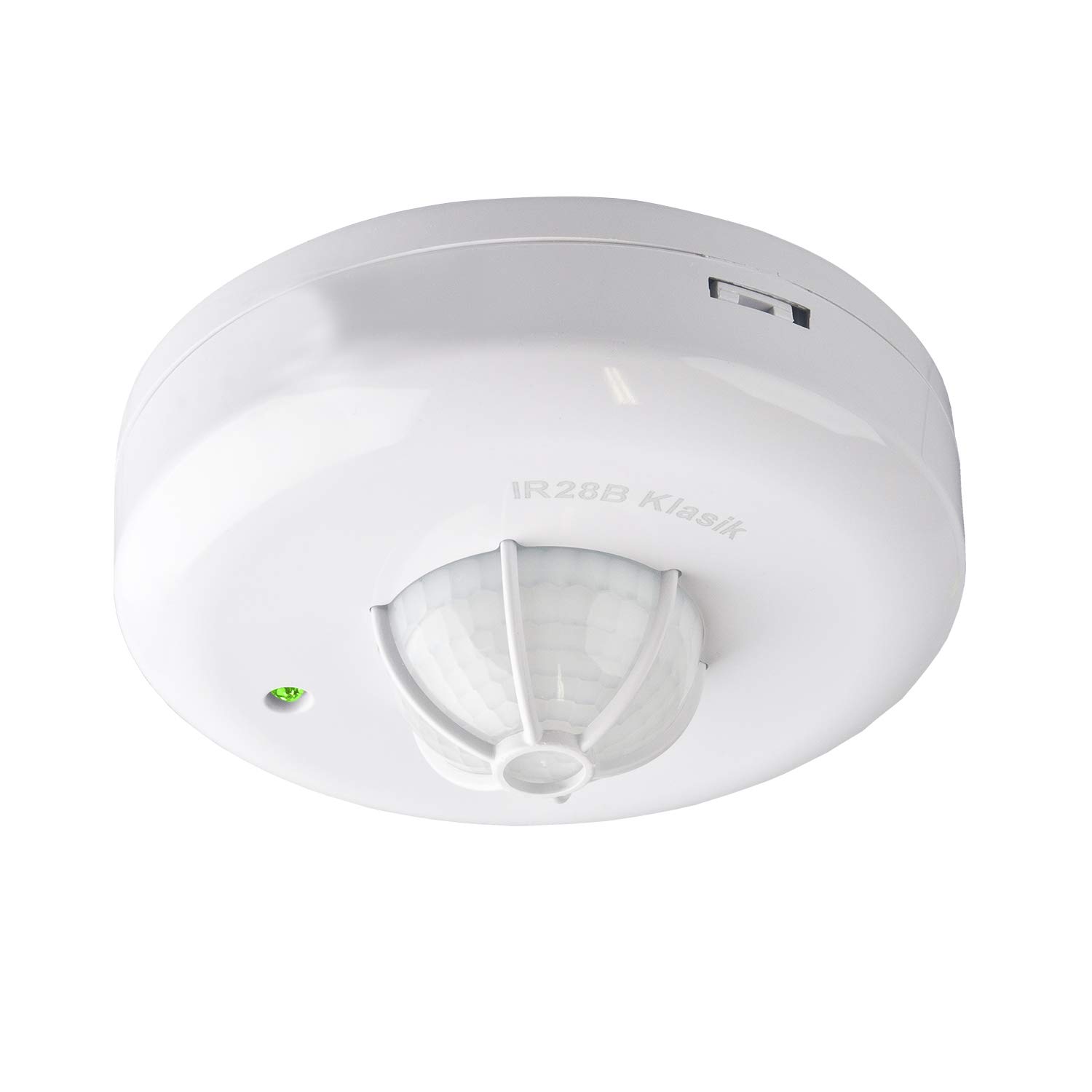 Rilevatore di movimento bianco, 360 gradi, interno IP20, montaggio a soffitto, adatto a LED