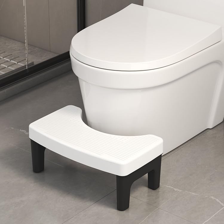 Perfect Posture Squat Toilet Step Stool for Toilets | Scientific Angle Anti-Slip Plastic Footrest for Adults & Kids | Durable, Space-Saving Bathroom Potty Stool - 40x23x17cm-image-12