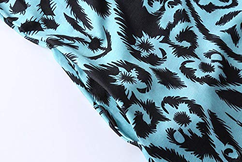 Image of Tanst Sky Womens Casual Round Neck Plus Size Floral Tunic Shirt Dress with Pockets