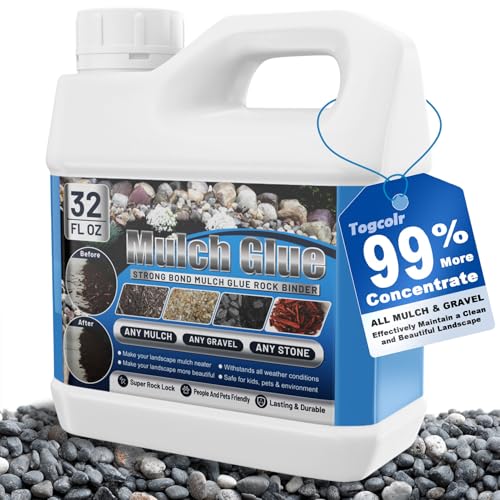 Mulch Glue for Landscaping - 32oz Strong Adhesive Rock Glue for P...