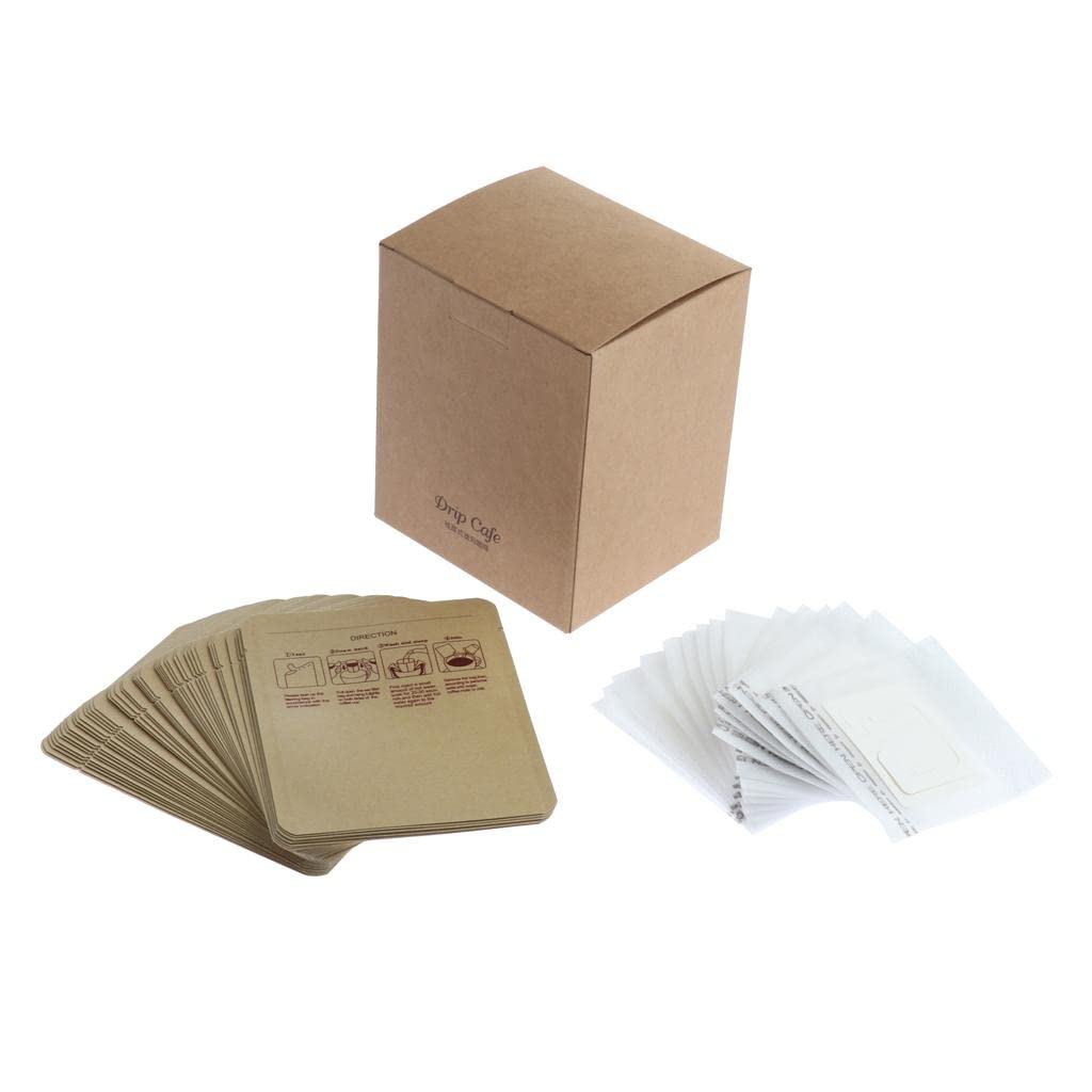 50 Piezas Filtros de Café Colgantes Bolsas para Café Desechables Bolsas Individuales de Filtro Bolsas de Papel Material Apto para Viaje