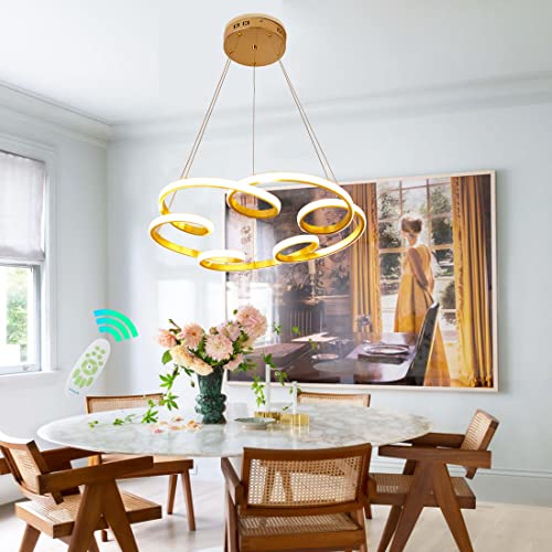 YVODA oro Lampada a Sospensione, Lampadario 55W