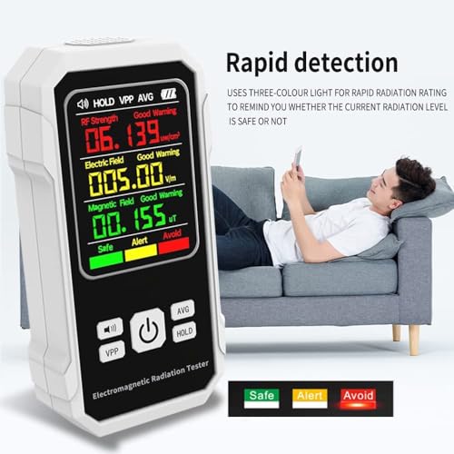 Image of QAWACHH 3 in 1 Electronic Radiation Detector Electric Field Intensity Meter (Black)