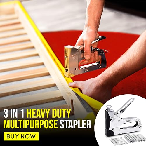 Image of Staple Gun -Upgrade 3 in 1 Upholstery Hand Stapler with 600 PCS Staples for Home Decor,Furniture Staple