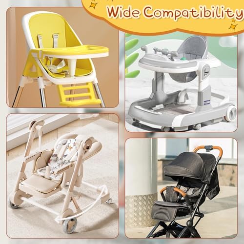 Image of 2 Pcs Black & Pink High Chair Straps, 5 Point Harness Seat Belt for High Chair, Safety Strap Belt for Child Protection, Adjustable and Durable