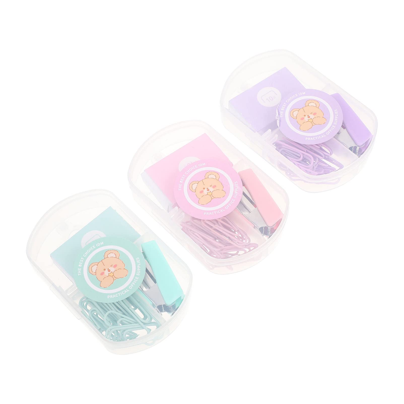 Ciieeo 9sets Ufficio Con Pinzatrice Colorata Clip Di Rilegatura e Strumenti Di Legatura Per Scuola e Lavoro Vivaci