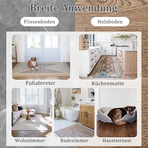 FuKuEn Teppich Antirutschunterlage Waschbar Teppichgreifer für Teppiche Vacuum Tech Teppichstopper Antirutschmatte für Hartholzböden rutschfest Teppichstopper 10cmx10cm 8 Stück