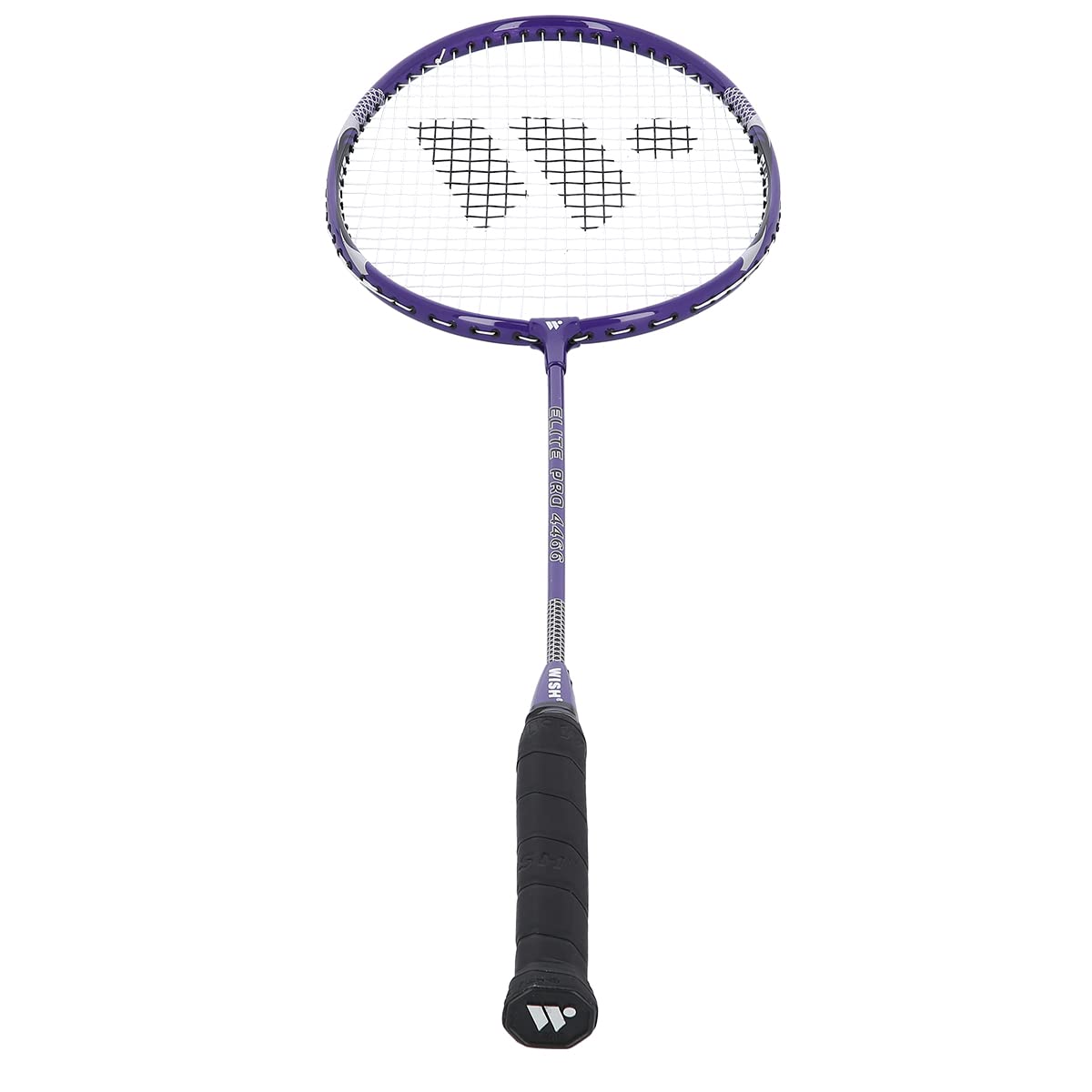 Wish Alumtec Badminton Racket Set 4466 2 Purple Rackets 3 Shuttlecocks Net Lines