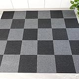 タイルカーペット 30*30cm ズレなし 防音 洗える 滑り止め フロアマット ペット 吸着 マット 置くだけ 床暖房対応 事務所/賃貸/床暖房/家庭/オフィス/業務用 お子様・お年寄り・ペット猫犬滑り止め対策【ライトグレー+ダークグレー・40枚】