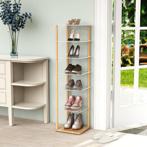 Étagère à chaussures verticale sans outils et assemblage ultra facile