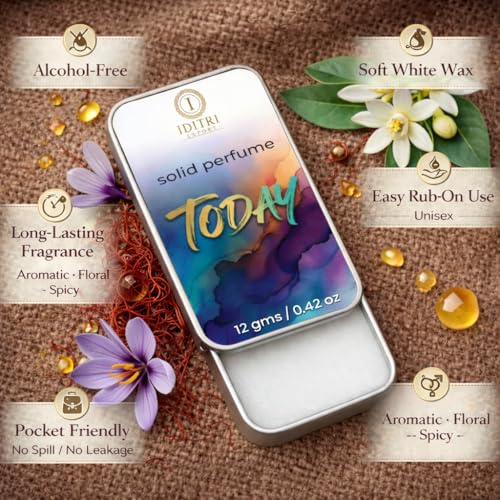 Image of Solid Perfume |Nomade&Today Alcohol Free Wax Perfume Balm, Long Lasting | Pocket Tin 12g, Pack Of 2| Non Greasy Smooth Glide, Travel Friendly Men And Women
