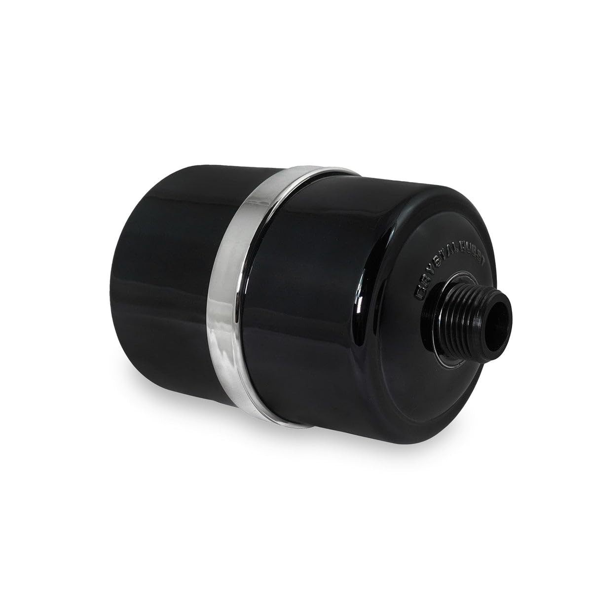 Crystal Quest Shower Filter without Shower Head - Black - Advanced Multi Stage Filtration for Cleaner Water - Removes Chlorine, Heavy Metals - Promotes Healthier Skin, Softer Hair - Long-Lasting