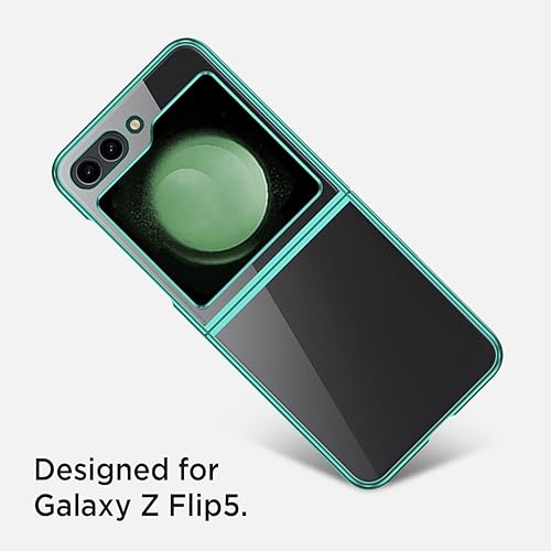 Miniatura 2 de Miimall Funda compatible con Samsung Galaxy Z Flip 5, a prueba de golpes y arañazos, delgada, dura, de policarbonato, protectora transparente para