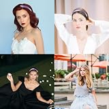 ZEYIYER Fioletowa opaska do włosów, lekko fioletowa opaska, modne szerokie opaski do włosów dla kobiet, satynowa opaska do włosów na wakacje, do codziennego użytku