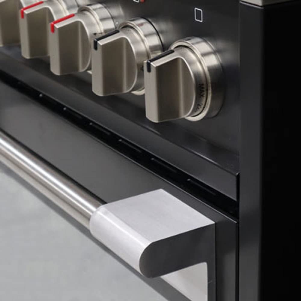 Kaiser HGE 93505 S Turbo · Gas Elektro Standherd 90 cm · Freistehender Range Cooker · Gaskochfeld 5 Zonen mit 4,5 kW WOK · XXL Elektro-Backofen 115 L · 8 Funktionen · Erdgas/Propangas