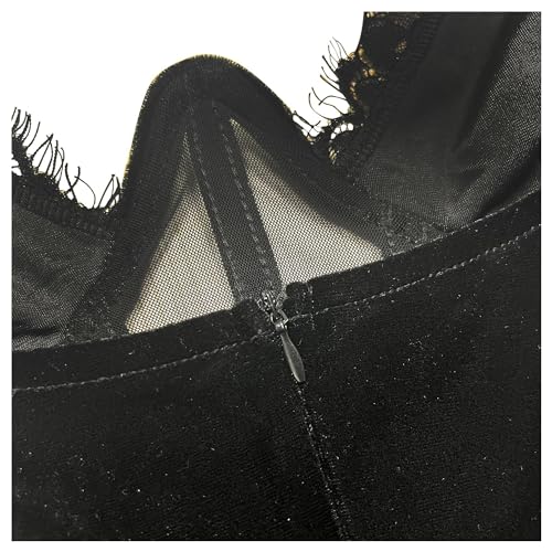 Image of Jigfar Women's Sexy Elegant Rhinestone Embellished Velvet Party Club Night Bodycon Formal Evening Maxi Dress