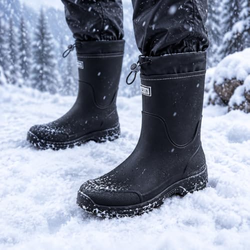 Image of WOWSTICK Waterproof Rain Garden Boots for Men and Women Mid-calf