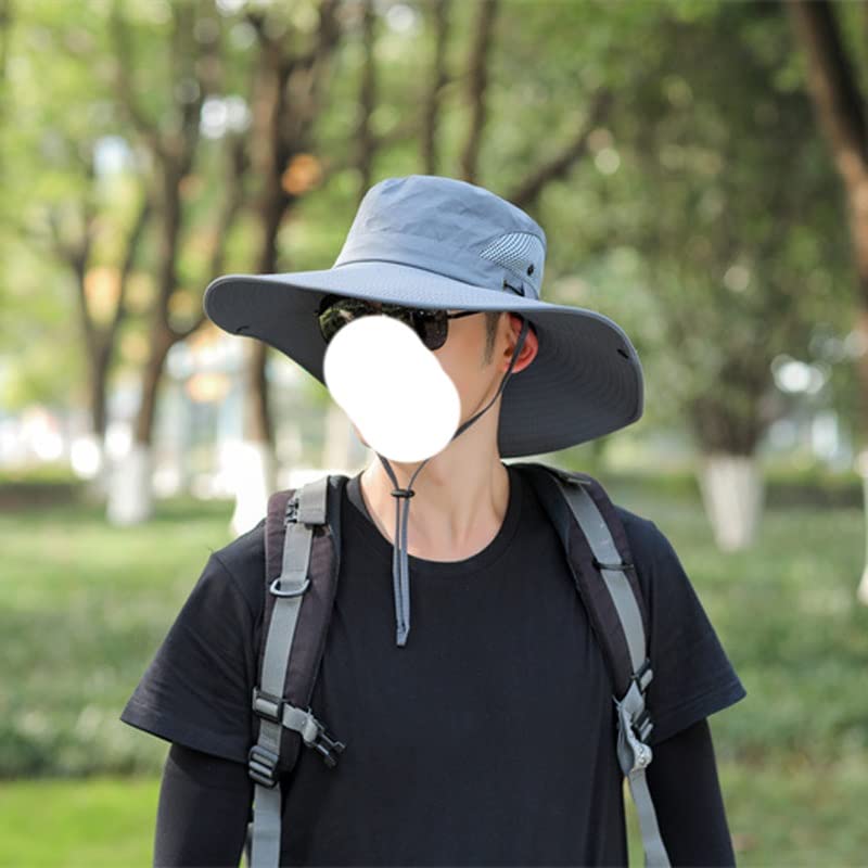 Grand chapeau de pêche contre les coups de soleil sur le visage