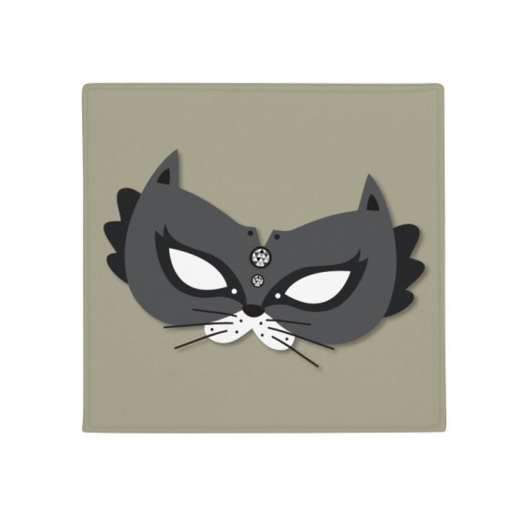 Tapis de sol chat noir antidérapant lavable multicolore 50x50 cm pour entrée
