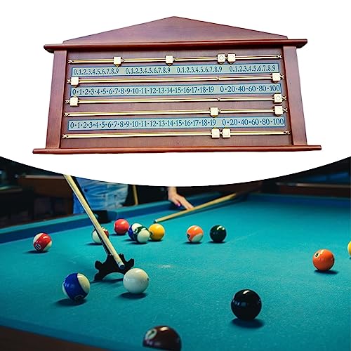Tablero de marcador de snooker y billar de madera, accesorio para registro de puntuación en juegos de billar, sala de juegos o club de billar miniatura 2