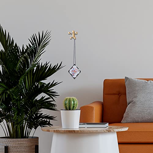 Image of Air Freshener For Individual design Aroma Oil diffuser Perfume Fresh Scent Hanging Wood Ornament Drawer Closet Home Decoration Office Interior Aromatherapy Pendant (Mogra Fragrance, 1 pcs)