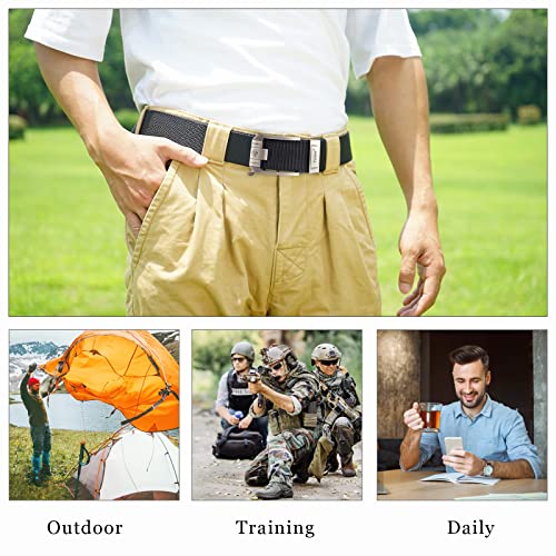 Ratchet Belt Men Nylon Web Belts Automatic Slide Buckle Quick Release Fully Adjustable Work Belt Casual Outdoor4