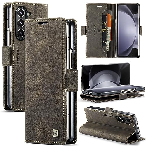 Étui portefeuille Samsung Galaxy Z Fold 6 EYZUTAK en cuir rétro mat