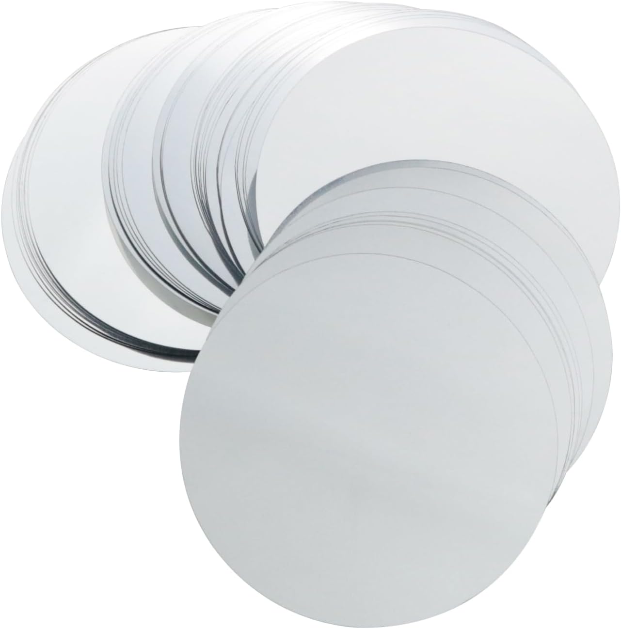 50PCS Silver Pouring Saver Aluminum Foil Anti Drip Pouring Guide Reusable Thin Disc 3 Inch Diameter For Whiskey Beverages Bottle Mouth Pouring Aid Bar Party Gift