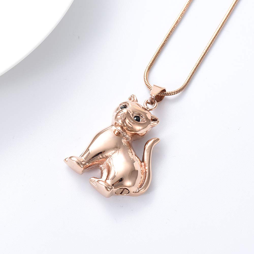 KSJEHW Gioielli Cremazione Animali Domestici Ceneri Ciondolo Stampa Zampa Animali Domestici Collana con Urna Forma Cuore Gioielli Commemorativi per Ceneri di Animali Domestici/Cane/Gatto(Argento