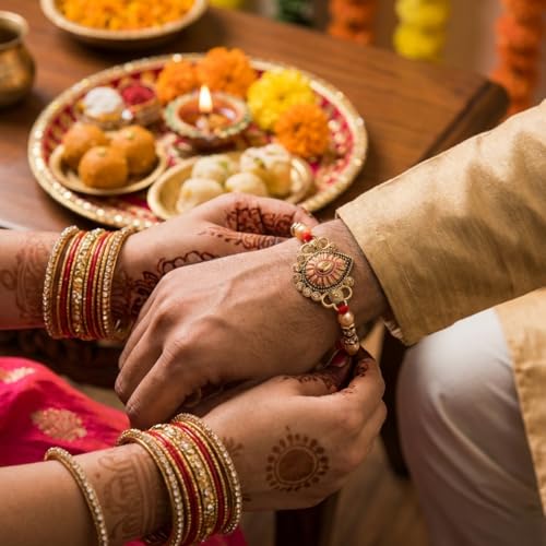 Image of WoWsome Rakhi | Traditional Flower Rakhi For Brother's /Bhai On Rakshabandhan