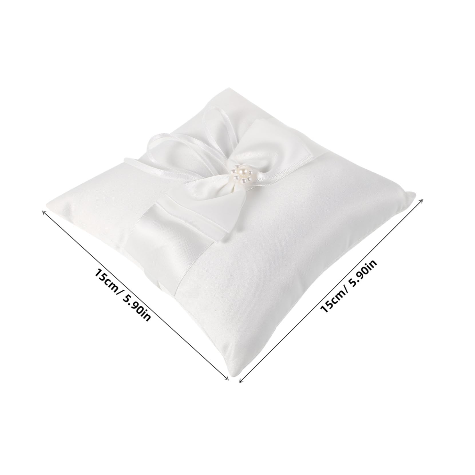 Beavorty Elegant Wedding Pillow for Ceremony Stylish Bowknot Design Secure Cushion for Versatile Use for Weddings Engagements Parties