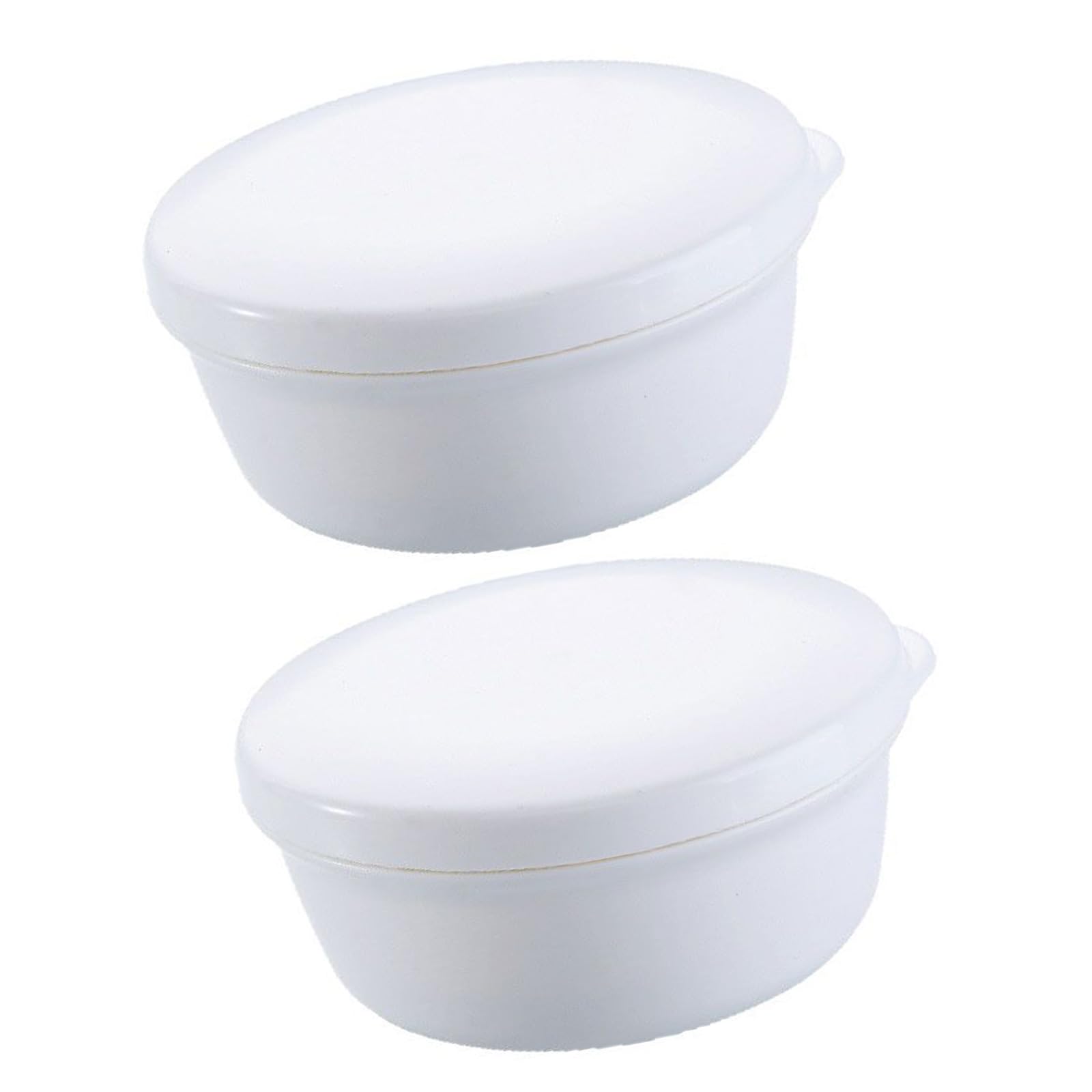 Jazuaiao Of 2 Modern Soap Dishes for Shower Countertop and Travel Use Space Saving Secure Lid Soap Container for Outdoor Dry Container