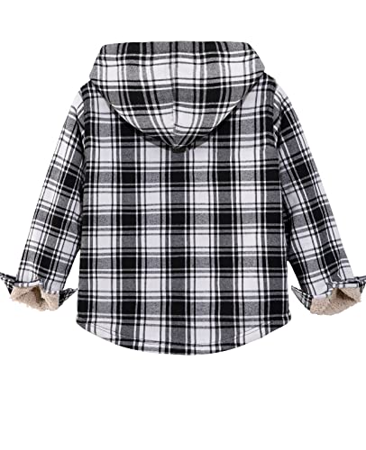 Image of ZENTHACE Boys Sherpa Fleece Lined Flannel Jacket