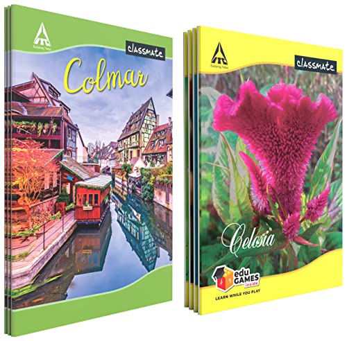 Image of Classmate Notebook - Single Line Long Book - Single Line, 84 Pages, 297 mm x 210 mm - Pack Of 3