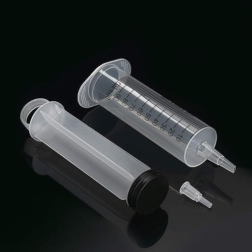 Miniatura 8 de Paquete de 2 jeringas de plástico grandes de 68fl oz para laboratorios científicos métrica de dispensación de líquidos y múltiples usos