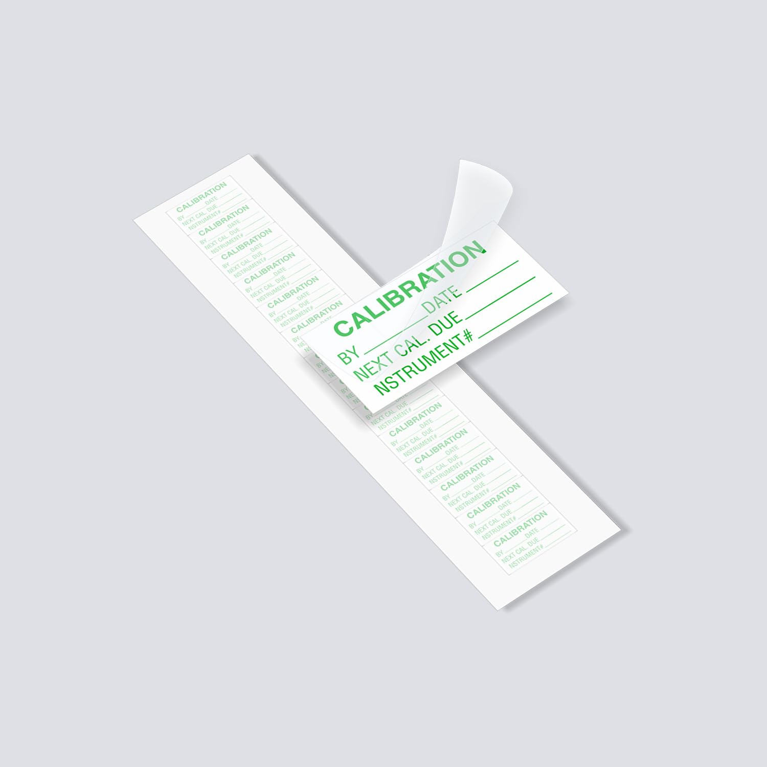 SmartSign Self Laminating Calibration Instrument Labels | 1.5" x 0.625" Polyester with Clear Flap, Pack of 140, Made in USA