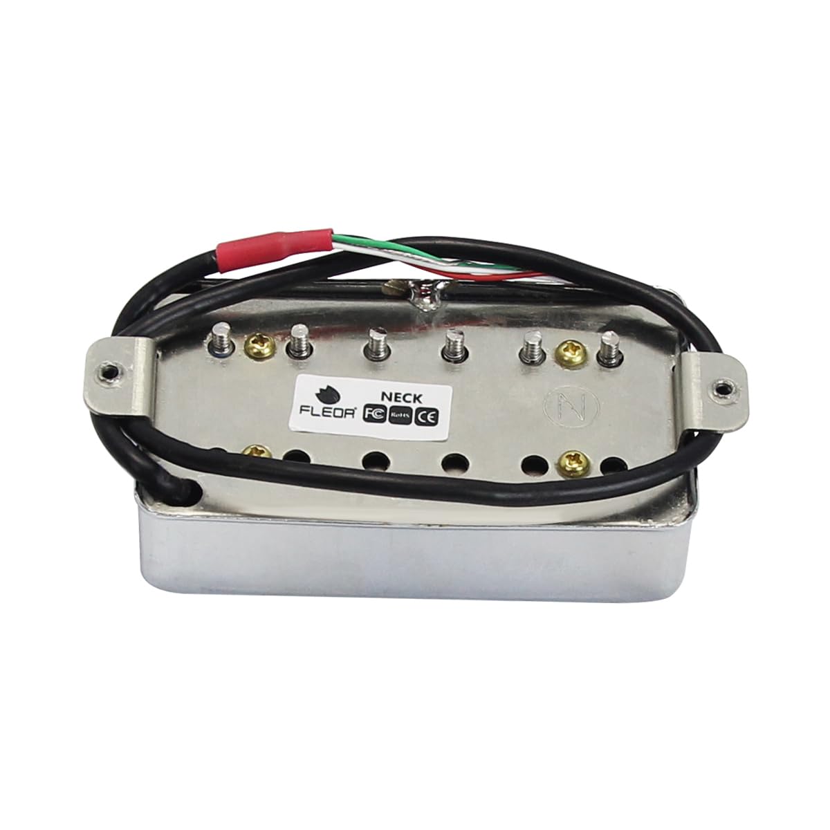 FLEOR Humbucker - Pickup a doppia bobina per manico e ponte, magnete in ceramica compatibile con chitarra elettrica stile LP per parti di chitarra, ricambio cromato