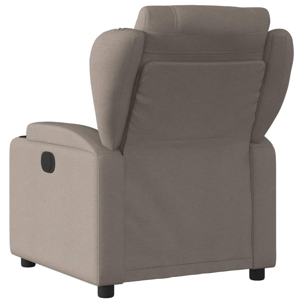 vidaXL Sillón Reclinable, Silla con Respaldo Reposabrazos, Sillón de Televisión Relax Descanso, Asiento para Salón Hogar, Tela Gris Taupe