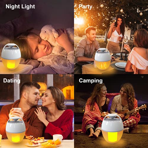 KingSom Bluetooth Lautsprecher mit Flammensimulation,Pool Lautsprecher mit Licht IP68 Wasserdicht Musikbox, Hi-Fi Stereo,Starkem Bass,Freisprechfunktion Tragbarer Lautsprecher für Dusche,Spa – Bild 7
