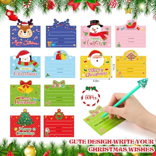 Bolígrafos de gel navideños Zhanmai 60 piezas miniatura 3