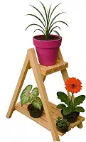 Estante Para Plantas Em Formato De Escada De Pinus - Charme RúStico E VersáTil Para DecoraçãO(2)